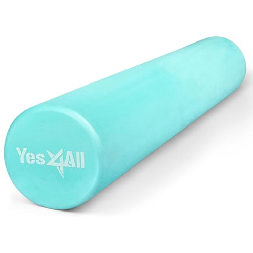 Yes4All EVA Firm Foam Roller for Back - Round Back Roller for Exercise, Yoga & Pilates 12/18/24/36 inch - color: D. Teal, size: 36-inch, style: 36-inch