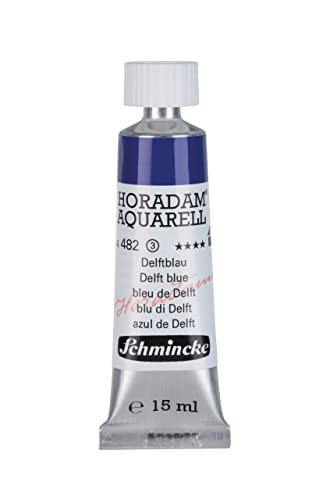 Schmincke HORADAM AQUARELL Delft blue 15 ml, 14482006 - color: 482 Delft blue, size: 0.5 Fl Oz (Pack of 1)