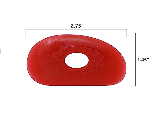 Creative Hobbies Pack of 6 Red Soft Silicone Pottery Ribs (Shapes 0-5) | Ultimate Ceramic Sculpting Tools Set for Smooth Finishing and Removing Finger Marks - color: All 6