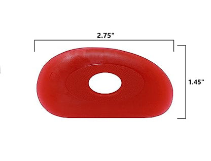 Creative Hobbies Red Soft Silicone Pottery - Pack of 2 | Ultra-Soft Ceramic Sculpting Tool for Smooth Finishing and Removing Finger Marks | Essential Tool for Potters (Shape 0) - color: Shape 0