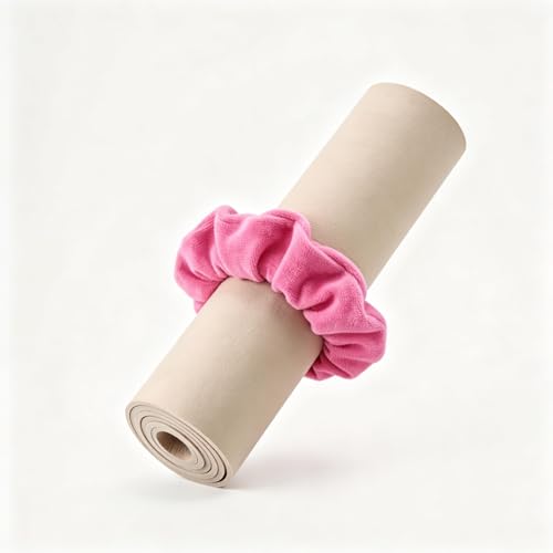 Yoga Mat Scrunchie - Holds Your Yoga Mat in Style - Durable & Elasticity Fabric - Fits All Standard Yoga Mats - color: Violet-red