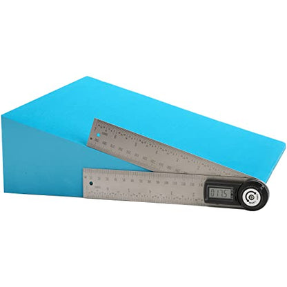 DEAYOU 2 Pack Yoga Foam Wedge, 13" EVA Foam Calf Stretch Slant Board for Lower Leg Strength Improve, Squat Wedge Incline Block for Workout, Exercise, Heel, Foot, Knee Pad, Wrist Back Support (Blue)