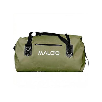Malo’o Waterproof Dry Duffel, Heavy-Duty Roll Top Waterproof Gear Bag with Shoulder Strap & Molle Loops, Marine Duffel for Kayaking, Boating, Camping, Beach & Travel, Dark Green, 40L - color: Dark Green, size: 40L