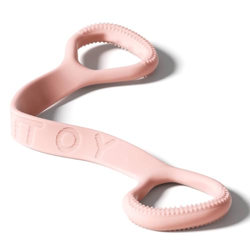YOTTOY Figure 8 Resistance Band, Elastic Resistance Band with Comfortable Handles for Home Workout, Physical Therapy, Arm, Leg & Glute Training - color: Pink