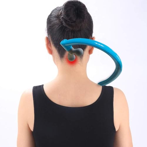 Portable Self Massage Tool - Portable Trigger Point Therapy for Back and Neck, 7.21*14in Lower Back Massager, Myofascial Release Tool & Deep Tissue Muscle Massage Stick, Shoulder Leg Feet Blue - color: Blue