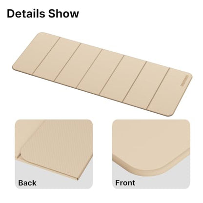 Yoga Mat Thick 10mm, Foldable Yoga Mat 75 x 26 x 0.4 Inches - color: Milk coffee