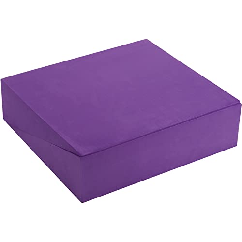 DEAYOU 2 Pack Yoga Foam Wedge, 13" EVA Foam Calf Stretch Slant Board for Lower Leg Strength Improve, Squat Wedge Incline Block for Workout, Exercise, Foot Heel Stretcher, Wrist Back Support (Purple)