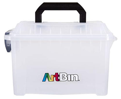 ArtBin 6815AG Mini Sidekick Carrying Case, Portable Art & Craft Organizer with Handle, [1] Plastic Storage Case, Clear (Pack of 6) - size: Mini (Pack of 6)