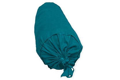 Saffron Bolster Removable Cover Cotton (Teal Blue, 6" x 16" (15cm x 40 cm)) - color: Teal Blue, size: 6" x 16"