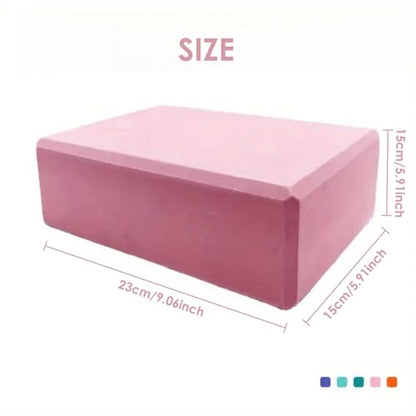 Non-Slip High-Density Yoga Foam Block Balance and Support for Yoga Pilates and Meditation ORANGE