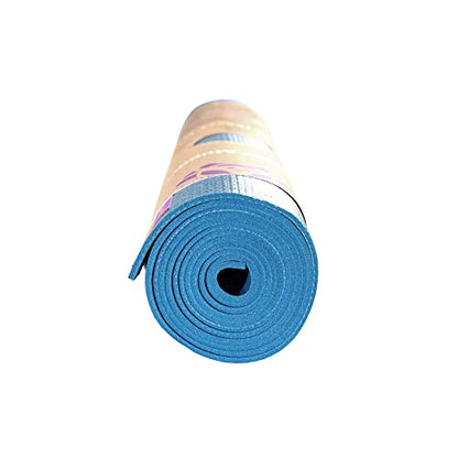 Hugger Mugger Tapas Travel Yoga Mat - Super Portable and Durable, Textured Sticky Surface, May be Folded or Rolled, Packable, Economical - color: Blue
