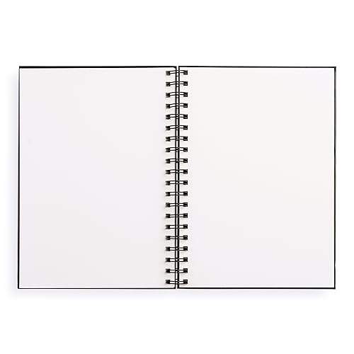 Sketchbook 7 x 10" Black Spiral Hardcover Mixed Media Sketchbook for Drawing: Acid-Free Quality Paper (128 pages) (Union Square & Co. Sketchbooks)