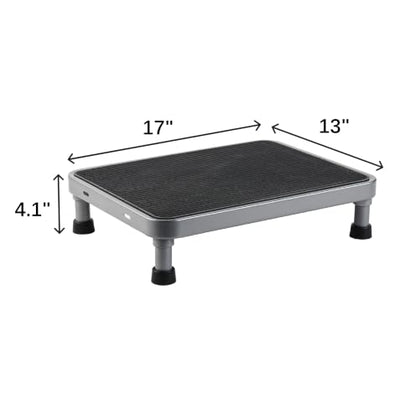 4.1" Low Step Stool, 500 lbs Heavy Duty One Step Stool for Adults | Non-Slip Rubber Platform with Carry Handle, Stable Stepping Stool for Adults, Seniors, SUV, Bed and Home Use, 17"x13"