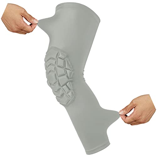 SZKANI Knee Pads Compression Leg Sleeve Knee Sleeve for All Sports Wrestling Protector Gear, 1 Pair of Knee Paded - color: Grey_2 Pack, size: X-Small