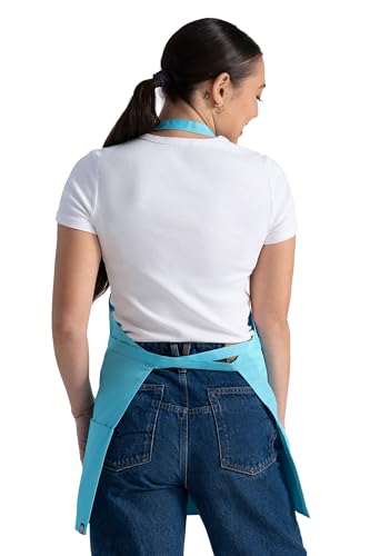 Chef Works Unisex Three Pocket Apron - color: Turquoise