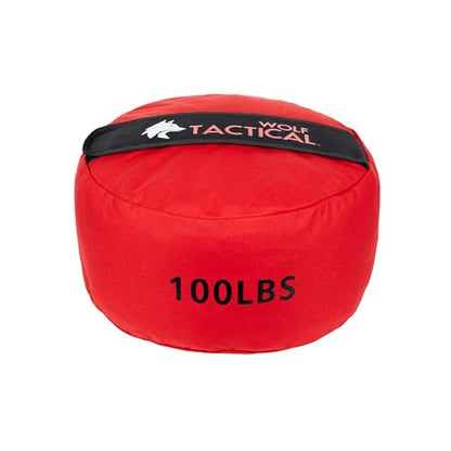 WOLF TACTICAL Sandbag Workout Bag Sand Bags for Weight Training Workout Sandbag Fitness Sand Bag - color: 100 LB (Red)