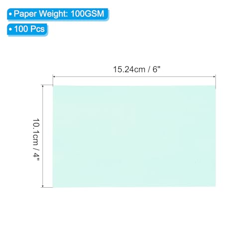 PATIKIL 100 Sheets Vellum Paper 4x6 Blue | Vellum Paper Printable Translucent Paper 100GSM for Invitations Printing - color: Blue