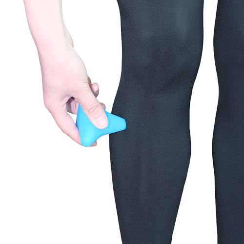 Manual Trigger Point Massage Tool Small Massager Ball 3″×2.6″ Blue - color: Blue