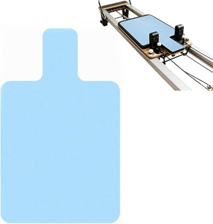 QCWN Non-Slip Pilates Reformer Mat Cover, 39" x 24" Pilates Machine Towel with Headrest Cutout, 0.8mm Sweat-Wicking Micro-Suede Foldable Mat for Female Pilates Enthusiast Exercise Matfor Pilate Training Yoga - color: Blue