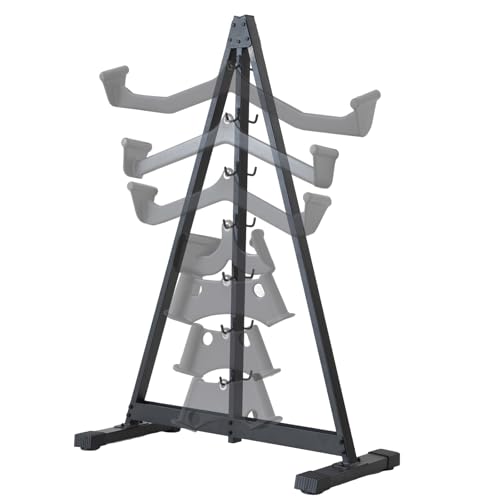 LAT Pulldown Storage,LAT Bar Organizer,LAT Pulldown Attachments.Attachment Storage Rack for Mag Grip - Home Gym Fitness Heavy Duty A-Frame Stand and Gym Wall Storage.（Pay attention to the spacing between hooks when hanging items） - color: Black-AL