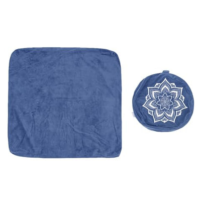 Meditation Zafu Cushion Set,Removable Machine-Washable Luxury Velvet Cover (Blue（Only Cover）) - color: Blue（only Cover）