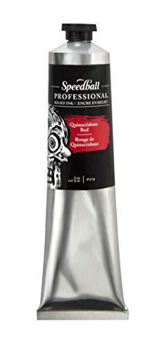 Speedball Professional Relief Ink, Quinacridone Red, 5 Ounce Tube - color: Quinacridone Red, size: 5 fl oz
