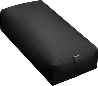 Firm Large Yoga Bolster, 24x12x6in - color: Black - Zippered Cover, size: 1 Pack