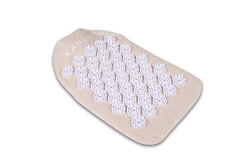 Kanjo Heat Therapy Acupressure Pillow - Neck and Stomach Pillow - Relieve Neck and Stomach Pain - Includes Travel Bag