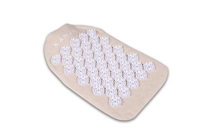 Kanjo Heat Therapy Acupressure Pillow - Neck and Stomach Pillow - Relieve Neck and Stomach Pain - Includes Travel Bag