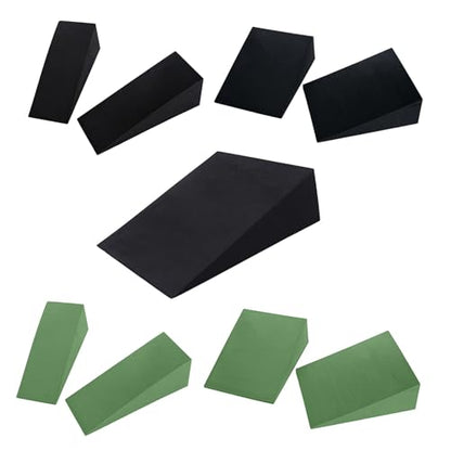 Professional Yoga Foam Wedge Calf Stretcher Foam Stretch Slant Boards Foot Stretch Wedge Block for Home Exercise, Yoga - color: Black,28x25x9, size: 28x25x9