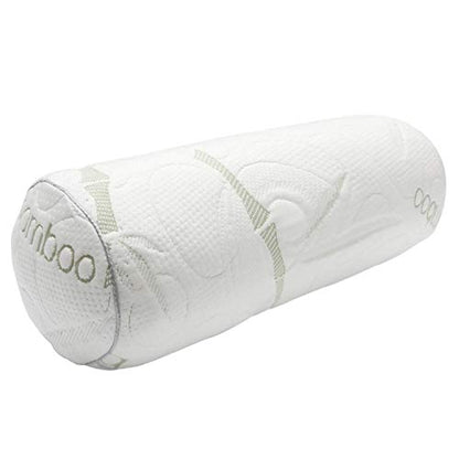 Kingnex Bolster Roll Pillow for Sleeping on Back or Side Under Knee to Relief Lower Back Pain Between Legs for Side Sleepers Cylinder Pillow with Removable Cover 20x8 | Under Knee to Relief Lower Back Pain or Between Legs for Side Sleepers, Bamboo Viscose