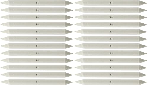 Creative Mark Blending Stumps - Solid Double-Ended Blending Stumps for Blending Charcoal, Pencils, Pastels, and More! - [Size # 4-12 Count] (Pack of 2) - size: Size # 4 (Pack of 2)