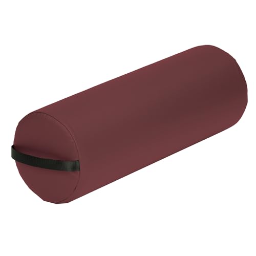 EARTHLITE Bolster Pillow Jumbo – Durable Massage Bolster, 100% PU Upholstery incl. Strap Handle - color: Burgundy