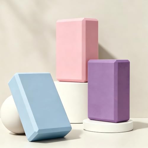 Non-Slip Yoga Block EVA Foam- 9.0"L × 5.9"W × 3.0"H, Lightweight at 0.44 lb - color: Blue, size: 0.44lb / 200g(9.0"L × 5.9"W × 3.0"H)