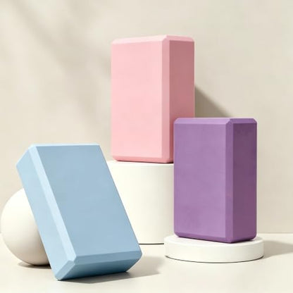 Non-Slip Yoga Block EVA Foam- 9.0"L × 5.9"W × 3.0"H, Lightweight at 0.44 lb - color: Pink, size: 0.44lb / 200g(9.0"L × 5.9"W × 3.0"H)
