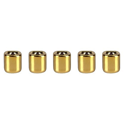 Mega Candles 5 pcs Gold 1/2 Inch Diameter Ceramic Chime Ritual Spell Candle Holders, Great for Casting Chimes, Meditation, Rituals, Spells, Vigil, Witchcraft, Wiccan Supplies - color: Gold, size: 5 Pieces