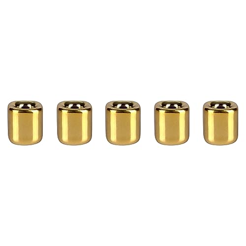 Mega Candles 5 pcs Gold 1/2 Inch Diameter Ceramic Chime Ritual Spell Candle Holders, Great for Casting Chimes, Meditation, Rituals, Spells, Vigil, Witchcraft, Wiccan Supplies - color: Gold, size: 5 Pieces