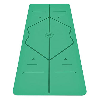Liforme Travel Yoga Mat - Patented Alignment Design, Advanced Non-Slip Grip - color: Green