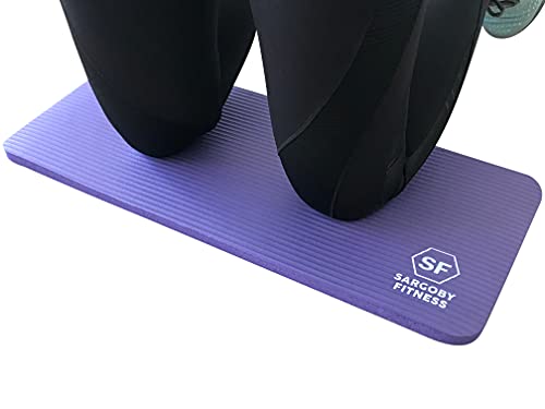 Yoga Knee Pad 0.6 inch Thick Pilates Yoga Knee Pad Cushion your knees Also support Elbows Forearms - color: Purple