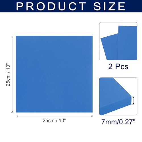 MECCANIXITY Foam Sheets Crafts 10x10 Inch 7mm EVA Craft Foam Paper Foam Sheets for Crafts Projects DIY Cosplay Modeling, Dark Blue, 2 Sheets - color: Dark Blue, size: 7mm