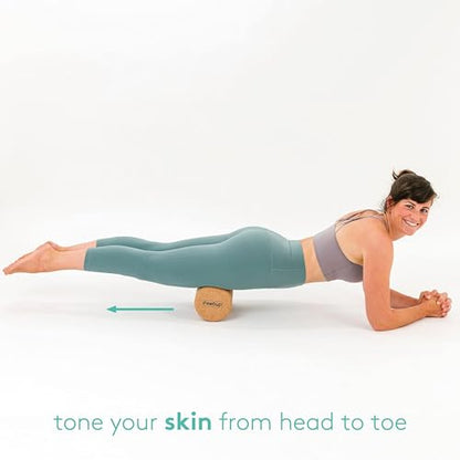 FeetUp - Cork Back Roller, Eco-Friendly No Foam, Massage Roller for Neck, Back & Legs, Deep-Tissue Massage, Tension Release, Trigger Points, Muscle Knots & Yoga Therapy (Extra Large)
