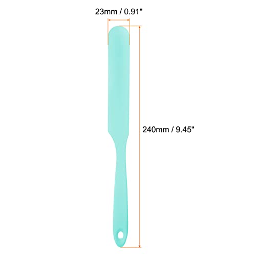 HARFINGTON 2Pcs Silicone Spatula Scraper 9.45" Reusable Non-Stick Flexible Spatulas for Epoxy Resin Liquid Paint Arts DIY Crafts, Light Blue - color: Light Blue