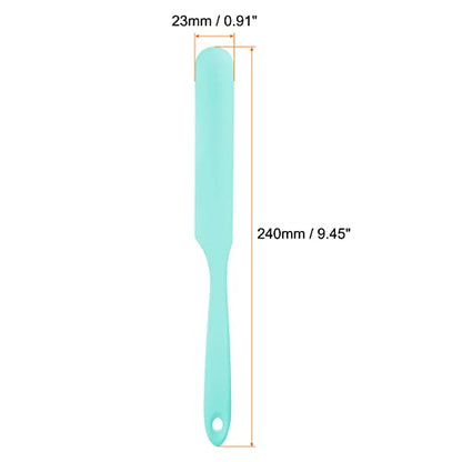 HARFINGTON 2Pcs Silicone Spatula Scraper 9.45" Reusable Non-Stick Flexible Spatulas for Epoxy Resin Liquid Paint Arts DIY Crafts, Light Blue - color: Light Blue