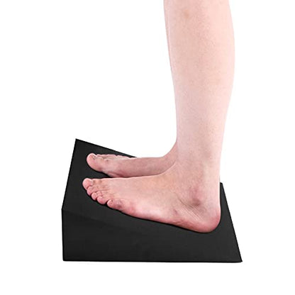 DEAYOU 2 Pack Yoga Foam Wedge, 13" EVA Foam Calf Stretch Slant Board for Lower Leg Strength Improve, Squat Wedge Incline Block for Workout, Exercise, Knee Pad, Back Support, Footrest Cushion (Black)