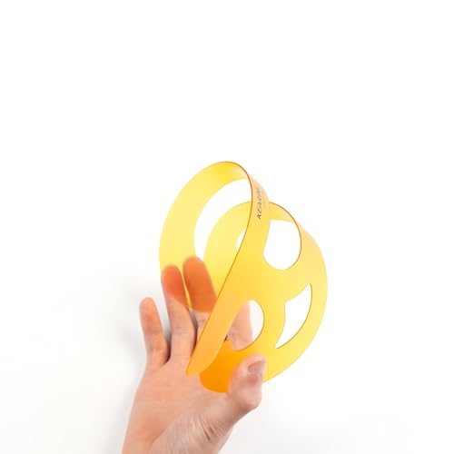 KEARING 3Pcs French Curve Ruler Set - Flexible Plastic Sewing Template | Flexible 3-piece clear PVC french curve template set. Perfect for sleeve caps, bust, waistline and neckline sewing - style: 1301S