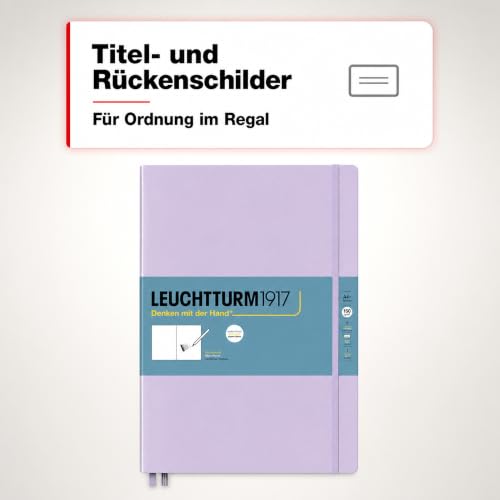 Leuchtturm1917 - Master A4 Hardcover Sketchbook (Lilac) - 112 Pages of 150g/m² Paper | 112 pages, thread binding, acid-free, folding case, lilac, drawing card, developed in Germany - color: Lilac, size: Master (A4+)