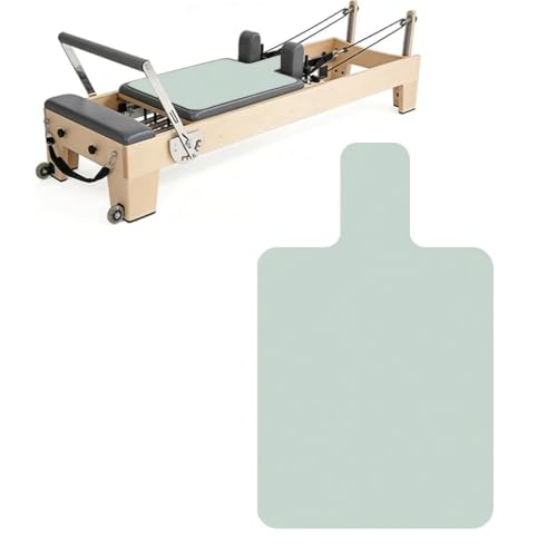QCWN Non-Slip Pilates Reformer Mat Cover, 39" x 24" Pilates Machine Towel with Headrest Cutout, 0.8mm Sweat-Wicking Micro-Suede Foldable Mat for Female Pilates Enthusiast Exercise Matfor Pilate Training Yoga - color: Light Green