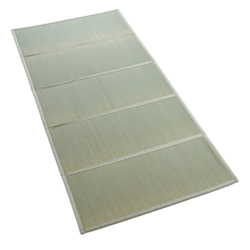 BJDesign Japanese Tatami Mat, Foldable Igusa Rush Grass Floor Mat Twin XL | Futon sleeping, meditation, yoga, zen-inspired room decor, non-slip backing, moisture and odor control, 9mm cushioning - size: Twin XL
