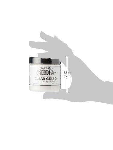 Ranger MDM46424 Dina Wakley Media Gesso 4oz Jar-Clear, Clear