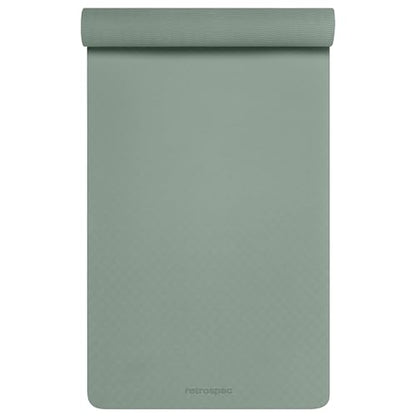 Retrospec Zuma Yoga Mat 6mm Thick Non-Slip TPE Exercise Mat | Cushioned Workout Mat for Yoga Pilates and Home Stretching | 72 x 24 with Carrying Strap
